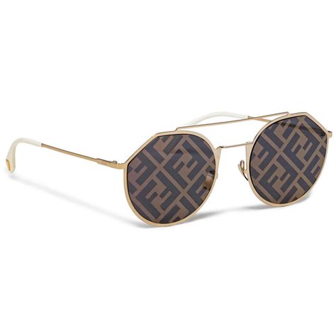 fendi uomo ff m0021/s|Fendi Ff M0021/s Sunglasses In 24s0a Gold White .